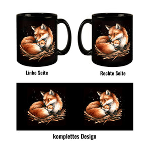 Mamafuchs Tasse schwarz in Schwarz