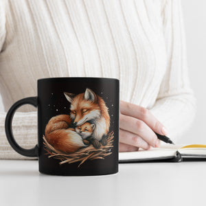 Mamafuchs Tasse schwarz in Schwarz