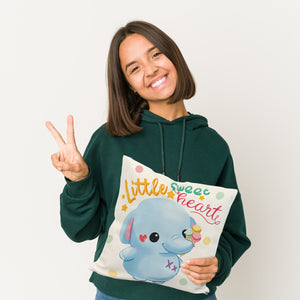 Elefant Kissen mit Spruch Little sweetheart