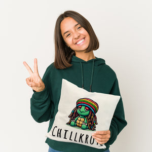 Schildkröte Rastafari Kissen mit Spruch Chillkröte