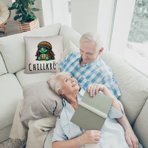 Schildkröte Rastafari Kissen mit Spruch Chillkröte