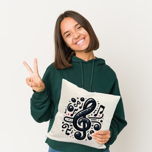 Musiknoten und Notenschlüssel Kissen