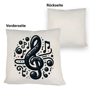 Musiknoten und Notenschlüssel Kissen