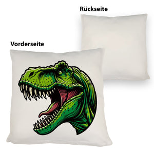 Grüner T-Rex Dinosaurier Kissen