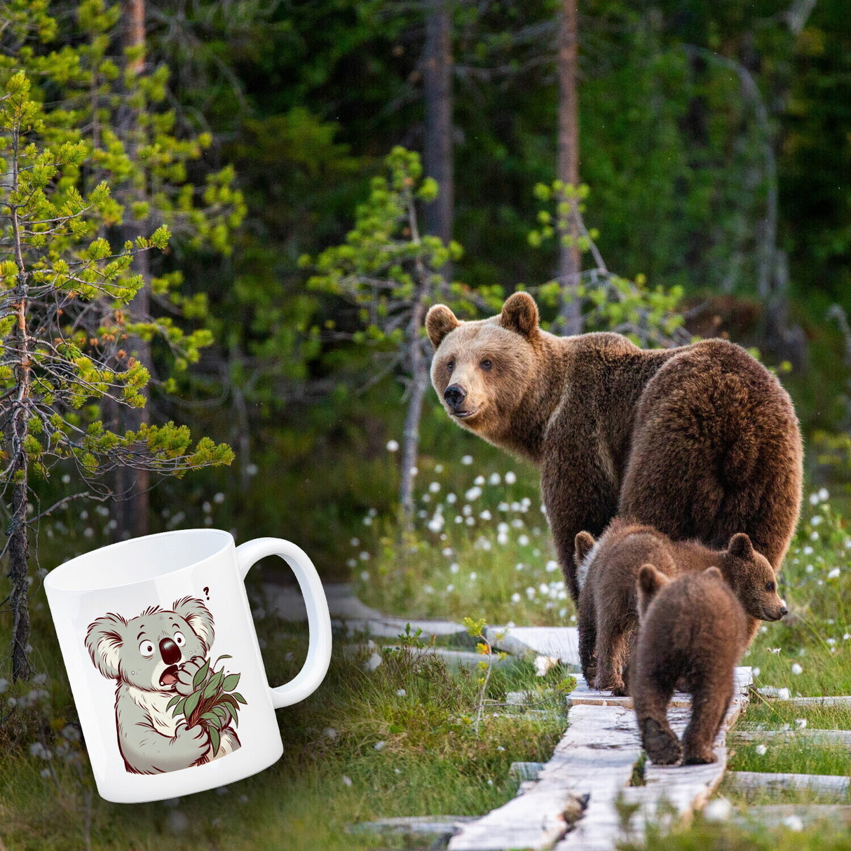 Koalabär Comic Kaffeebecher
