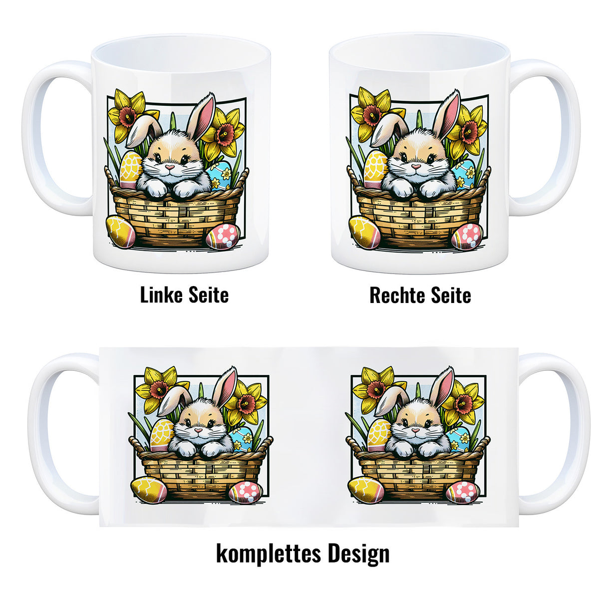 Osterhase im Osternest Kaffeebecher