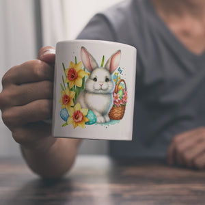 Osterhase mit Osterglocken Kaffeebecher