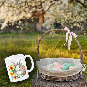 Osterhase mit Osterglocken Kaffeebecher