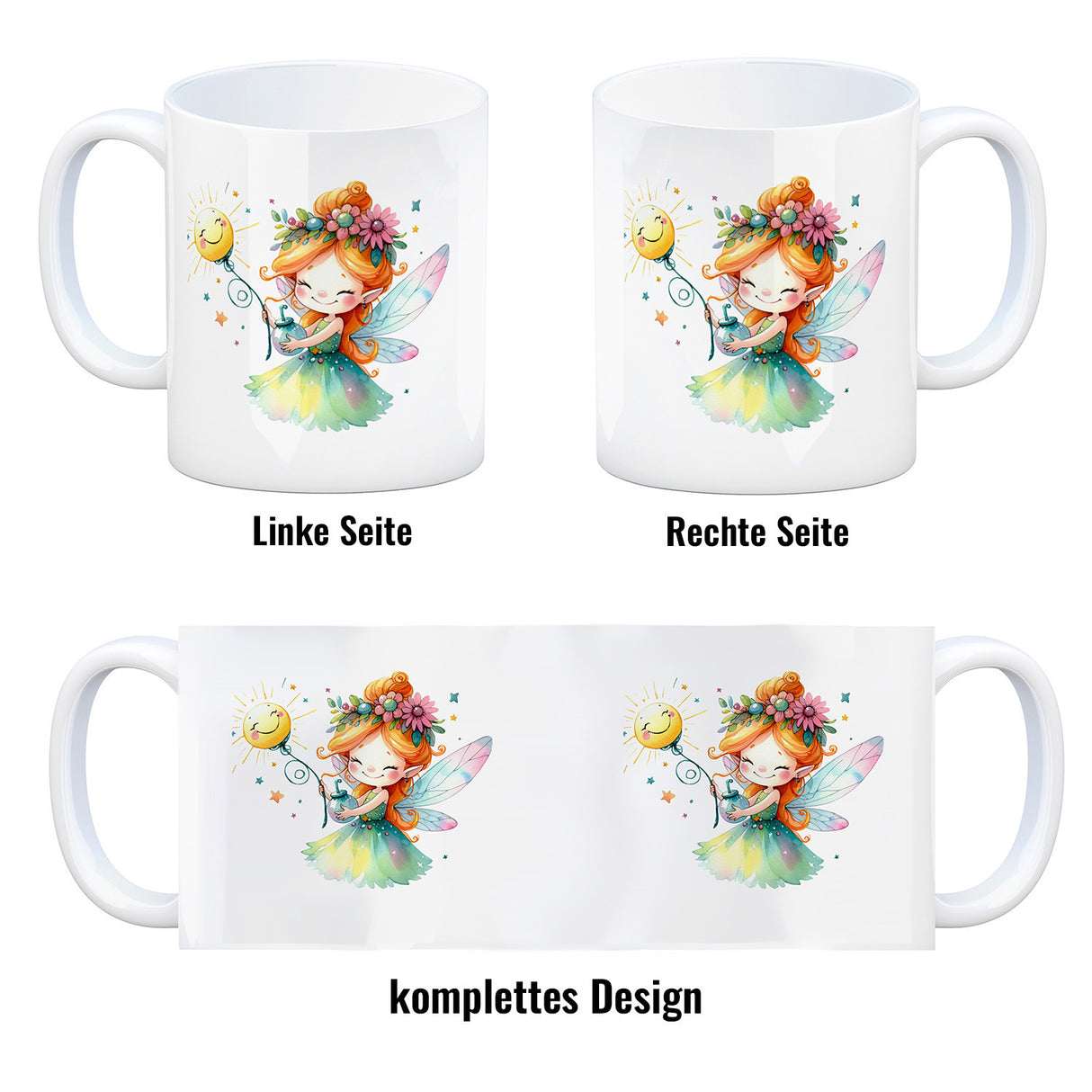 Magische bunte Fee Kaffeebecher