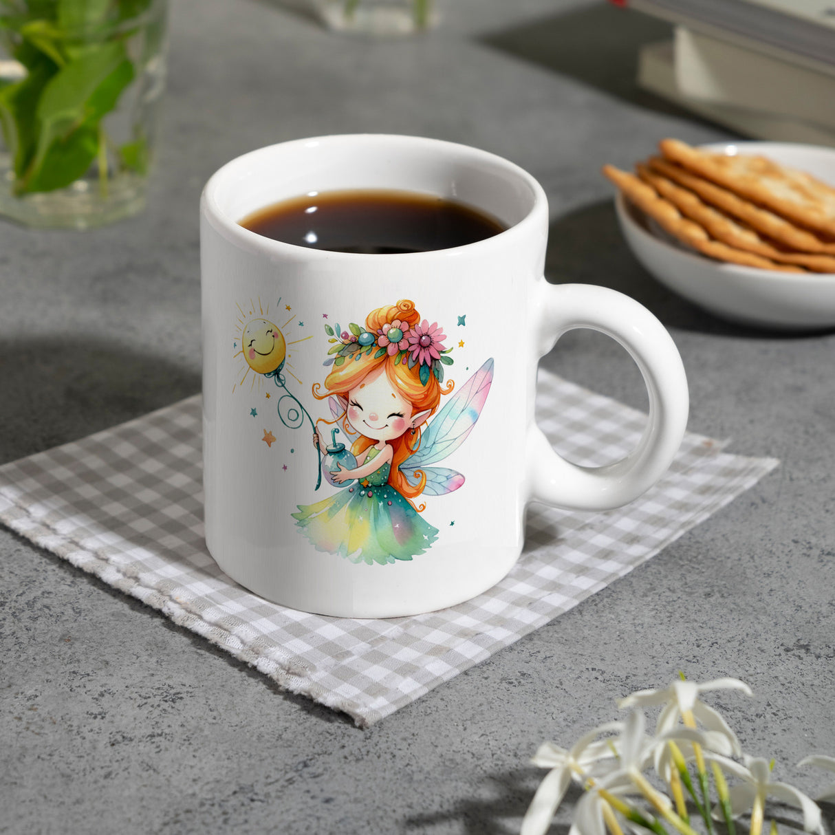 Magische bunte Fee Kaffeebecher