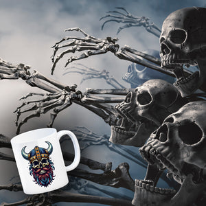 Totenkopf Wikinger Kaffeebecher