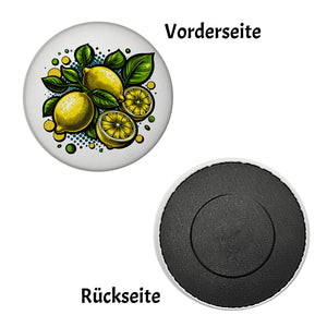 Zitronen Comic Magnet rund rund