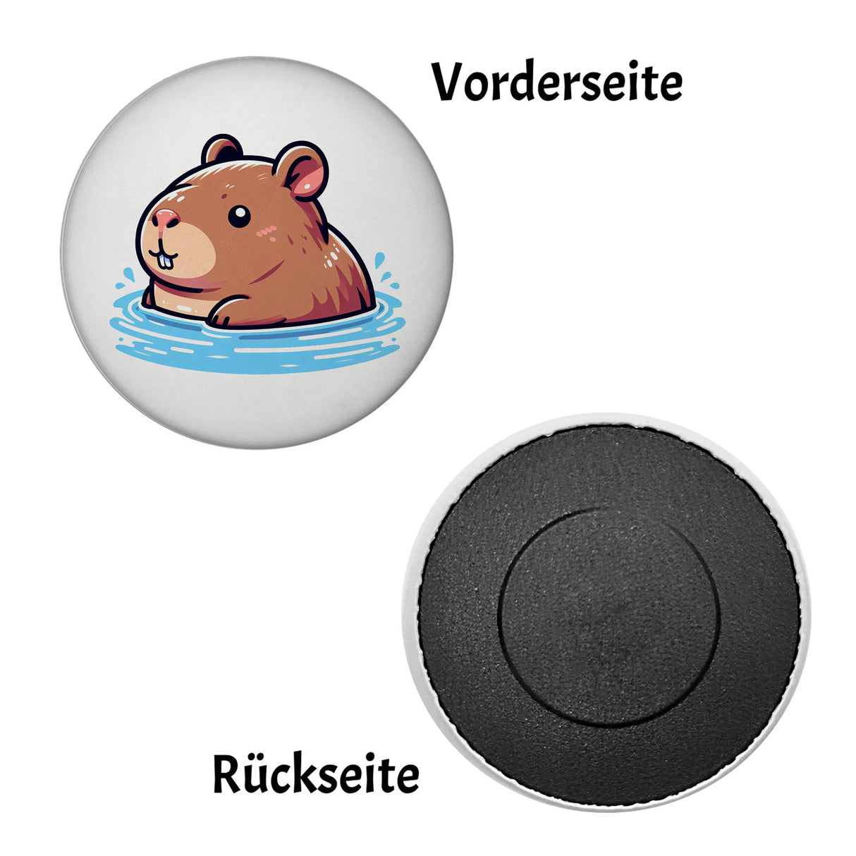 Capybara Comic Magnet rund rund