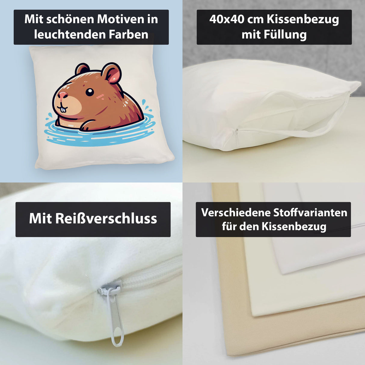 Capybara Comic Kissen