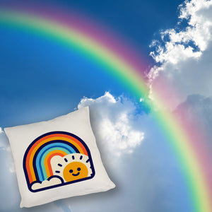 Regenbogen mit Sonne Kissen