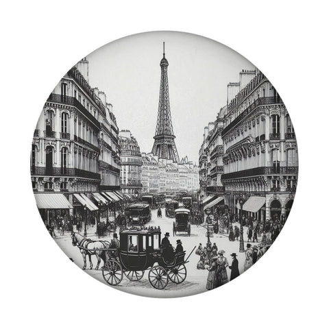 Wahrzeichen von Paris Retro Eiffelturm Souvenir Magnet rund