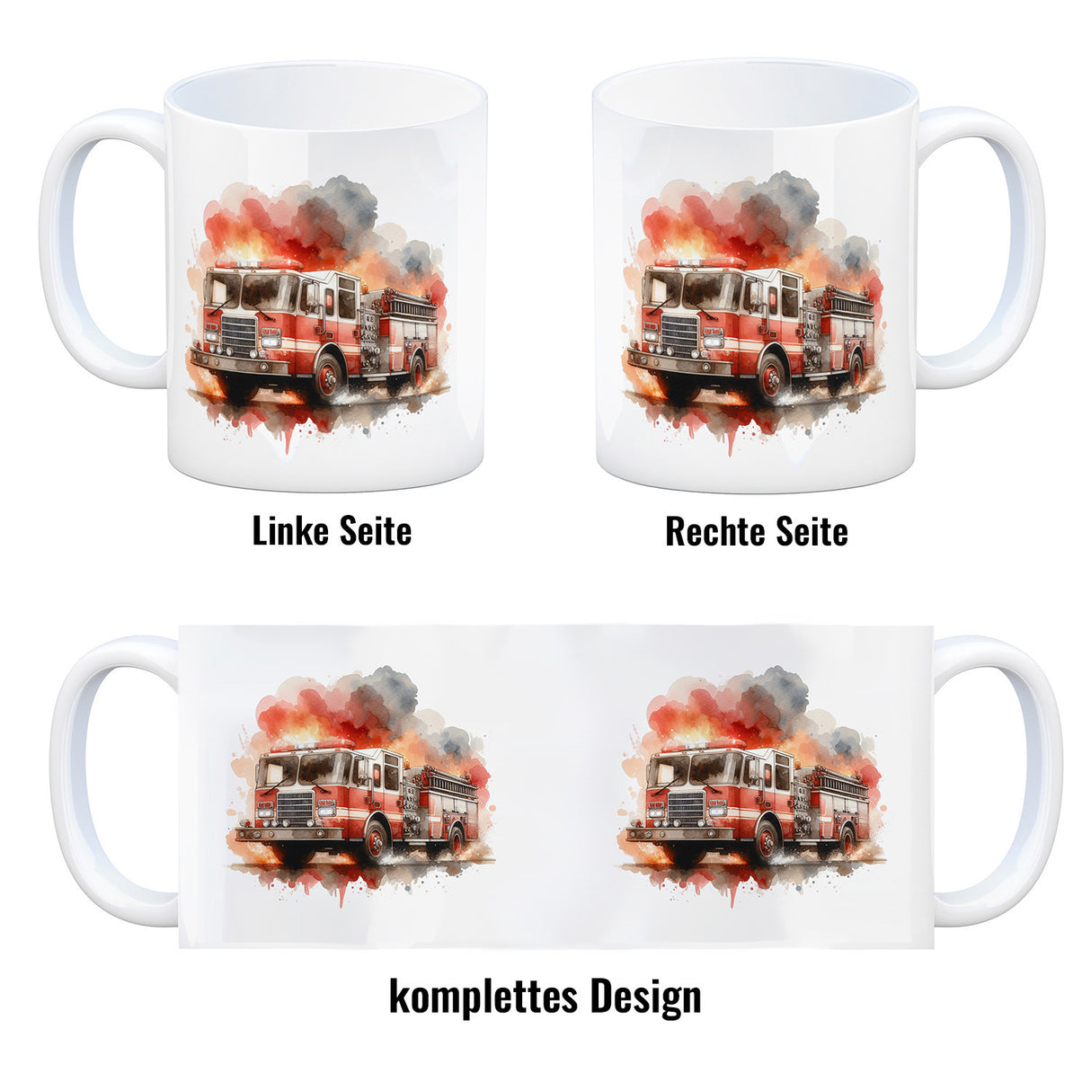 Feuerwehrfahrzeug Kaffeebecher