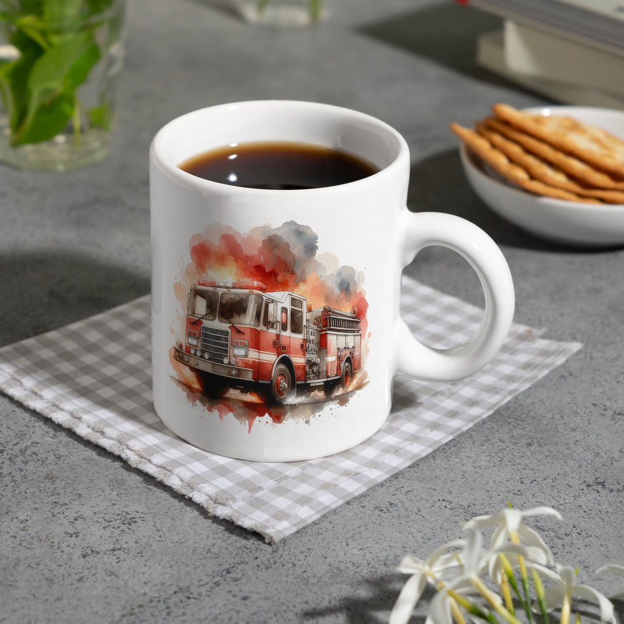 Feuerwehrfahrzeug Kaffeebecher