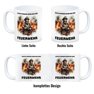 Echte Frauen sind bei der Feuerwehr Kaffeebecher