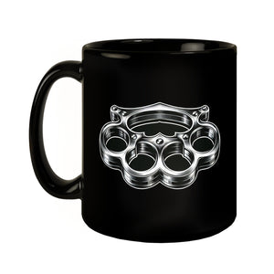 Schlagring Tasse in Schwarz