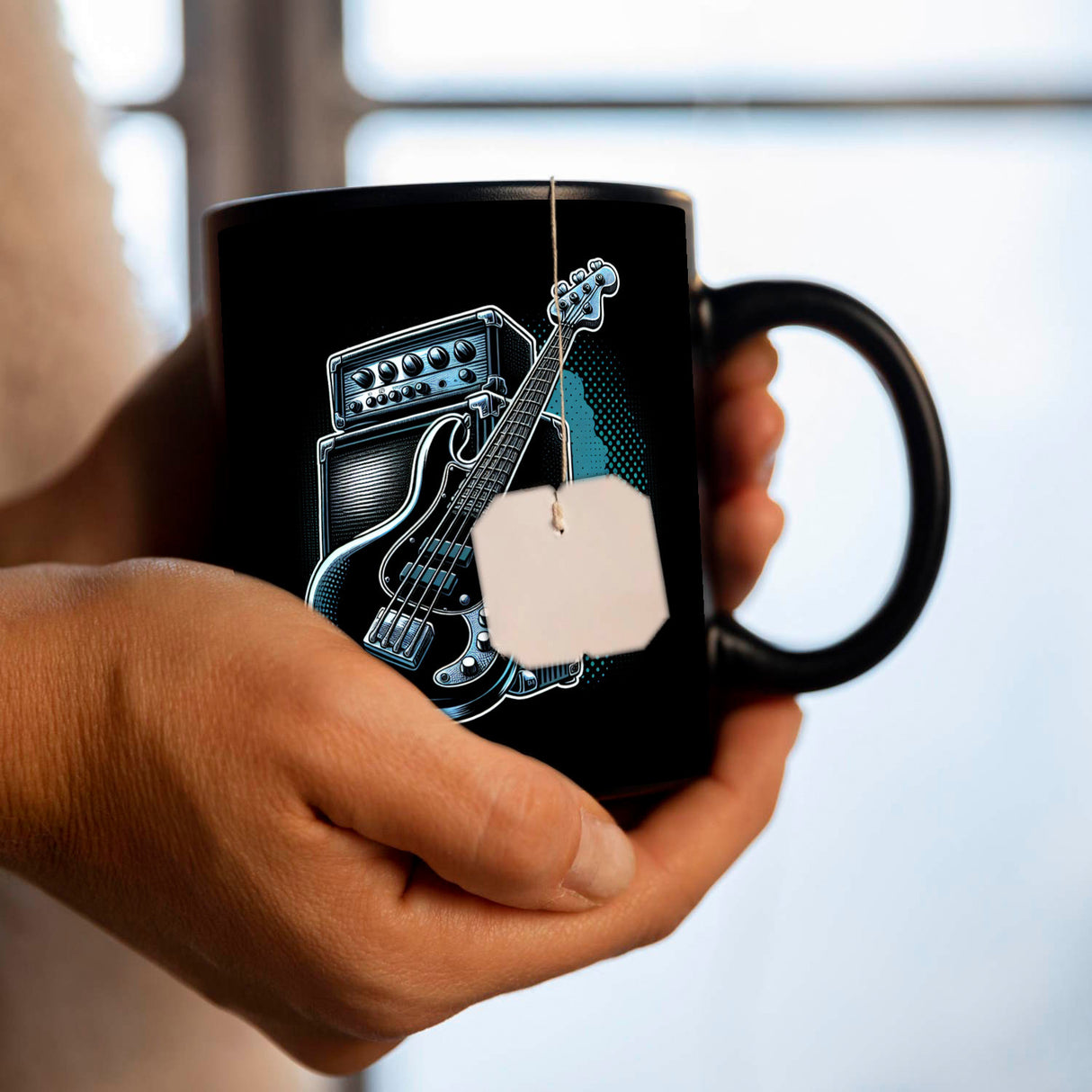Bass-Gitarre Tasse in Schwarz