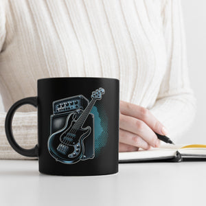 Bass-Gitarre Tasse in Schwarz