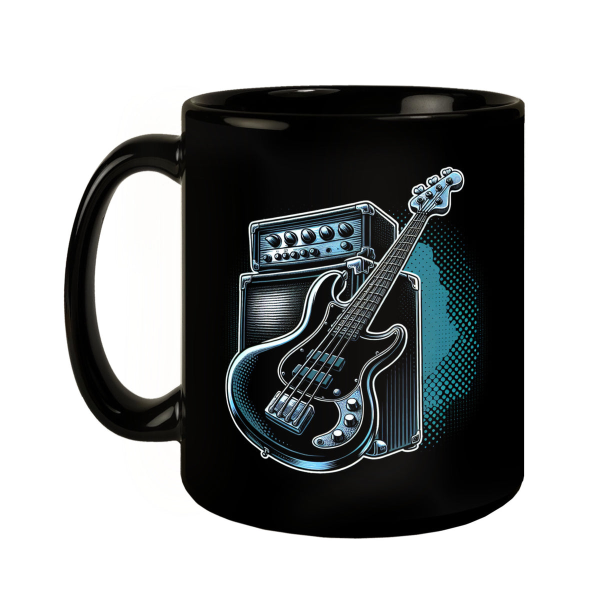 Bass-Gitarre Tasse in Schwarz