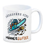 Kettensäge Kaffeebecher mit Spruch Sägespäne sind Männerglitzer