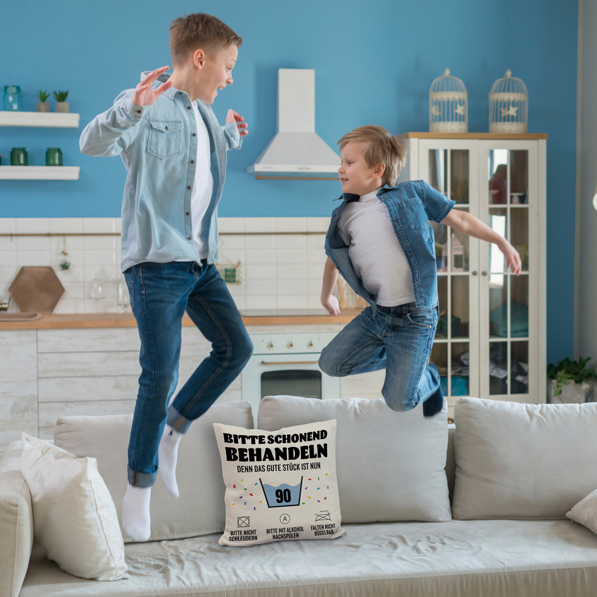 Bitte schonend behandeln - 90. Geburtstag Kissen