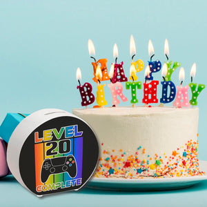 20. Geburtstag Gamer Spardose mit Spruch Level 20 complete
