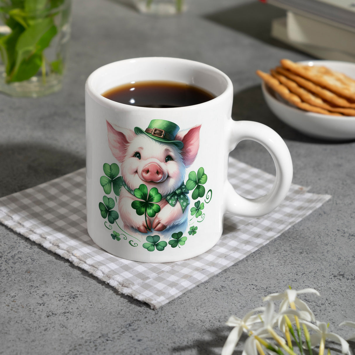 Süßes Schwein das Glück bringt Kaffeebecher