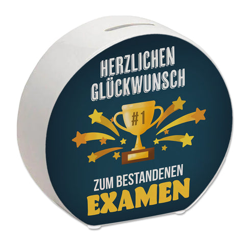 Herzlichen Glückwunsch Spardose mit Spruch zum erfolgreichen Examen