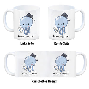 Jelly & Friends Qualle Kaffeebecher mit Spruch Quallifiziert