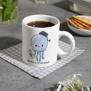 Jelly & Friends Qualle Kaffeebecher mit Spruch Quallifiziert