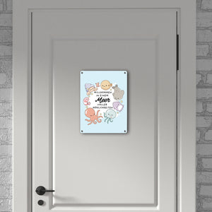 Jelly & Friends Metallschild in 15x20 cm mit Spruch Willkommen im Meer der Möglichkeiten