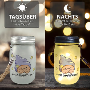Jelly & Friends Einsiedlerkrebs Solarlicht mit Spruch Home Sweet Home