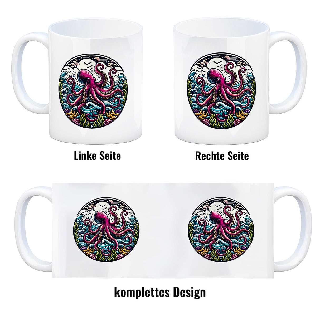 Oktopus Kaffeebecher
