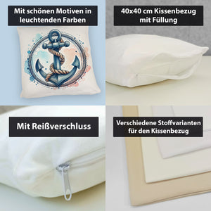 Anker mit Seil Kissen