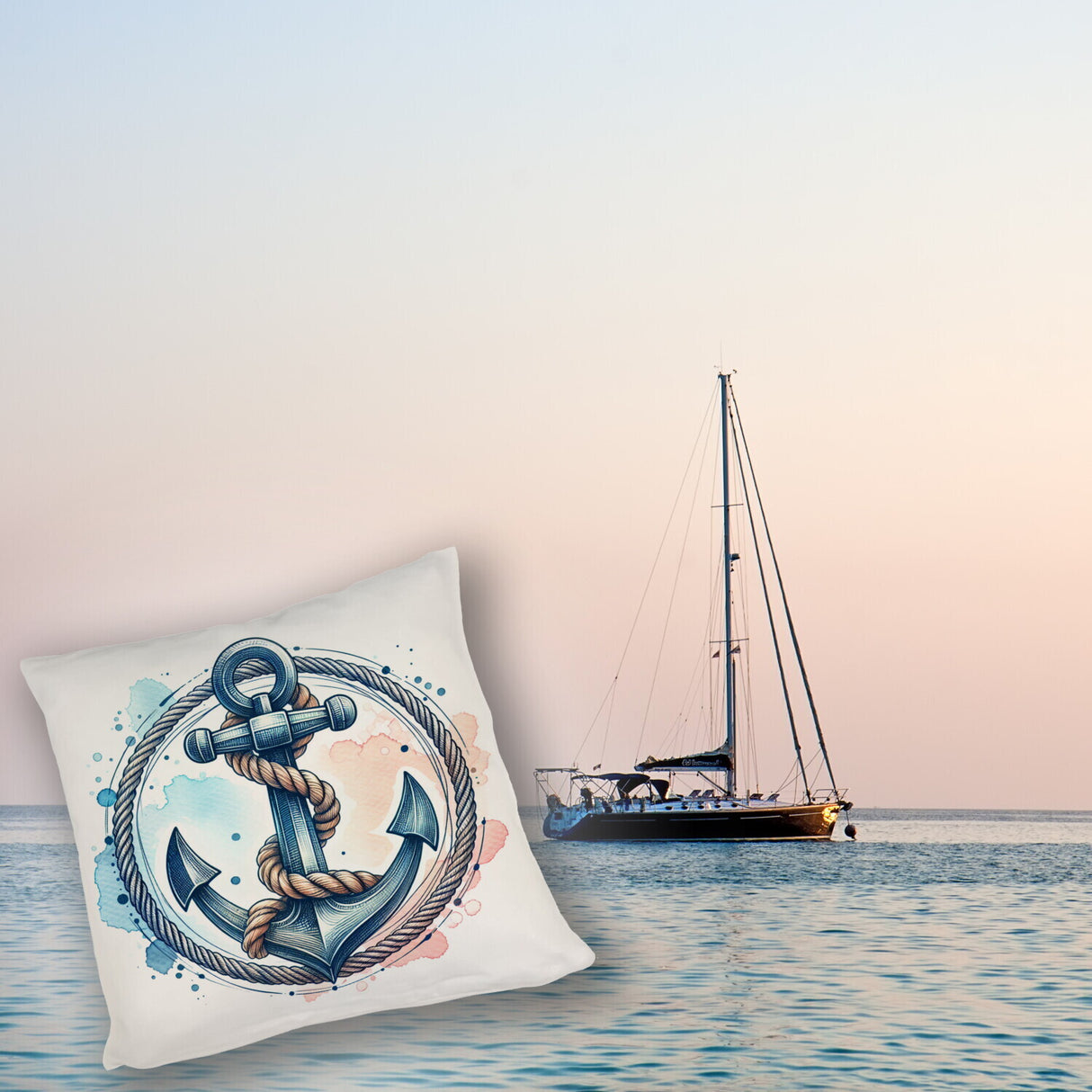 Anker mit Seil Kissen