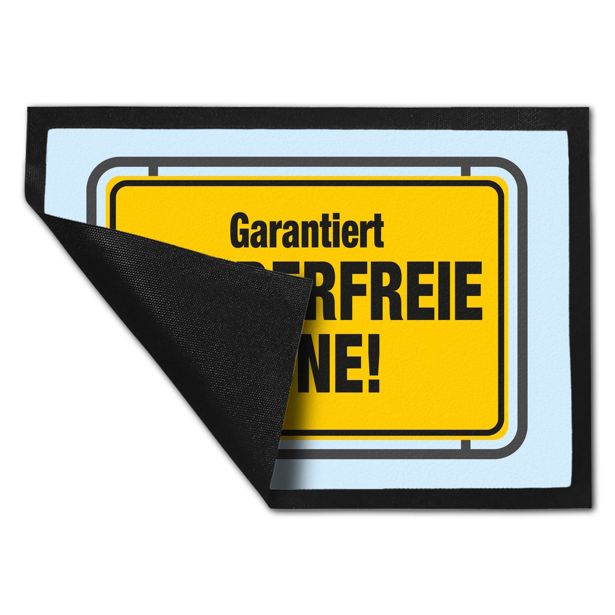 Garantiert genderfreie Zone Fußmatte in 35x50 cm in Straßenschildoptik