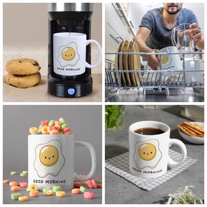Jelly & Friends Spiegelei Kaffeebecher mit Spruch Good Morning
