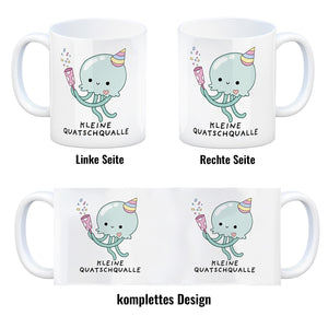 Jelly & Friends Qualle Kaffeebecher mit Spruch Kleine Quatschqualle