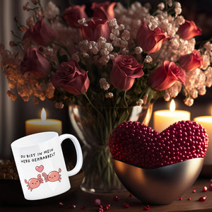 Jelly & Friends Krabben Kaffeebecher mit Spruch Du bist in mein Herz gekrabbelt