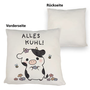 Kuh Kissen mit Spruch Alles Kuhl