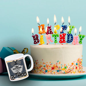 Motorradfahrer und Biker Kaffeebecher bzw. Tasse zum 40. Geburtstag als Geschenk