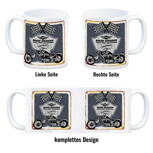 Motorradfahrer und Biker Kaffeebecher bzw. Tasse zum 40. Geburtstag als Geschenk