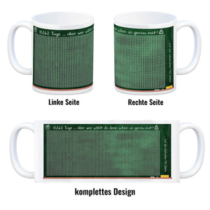Tafel des Lebens - Tasse zum 50. Geburtstag - 18262 Tage gelebt