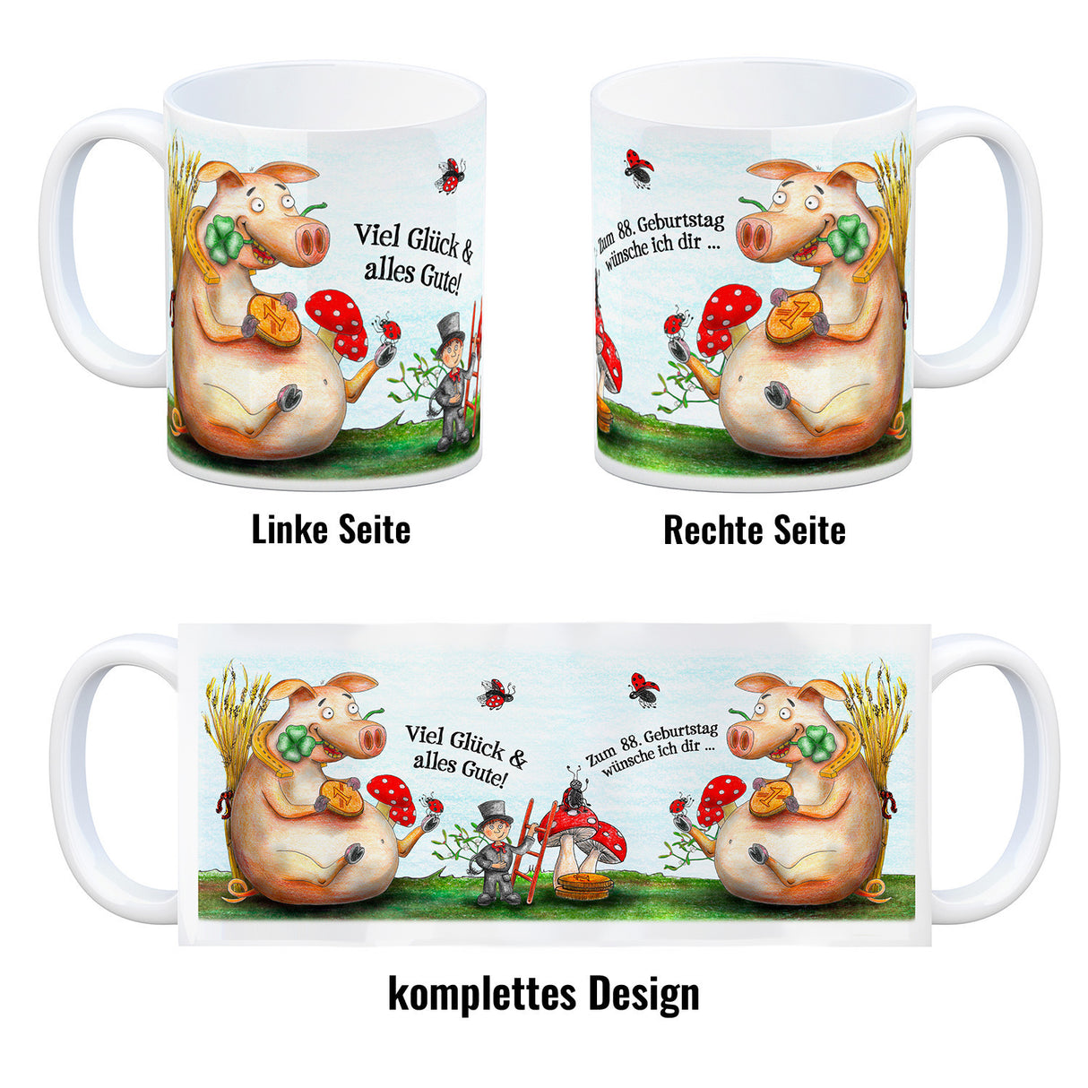 Viel Glück zum 88. Geburtstag Kaffeebecher
