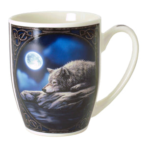 Lisa Parker - Wolf auf Fels Kaffeebecher