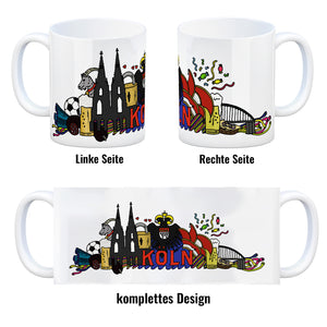 Wimmelgrafik Köln Kaffeebecher